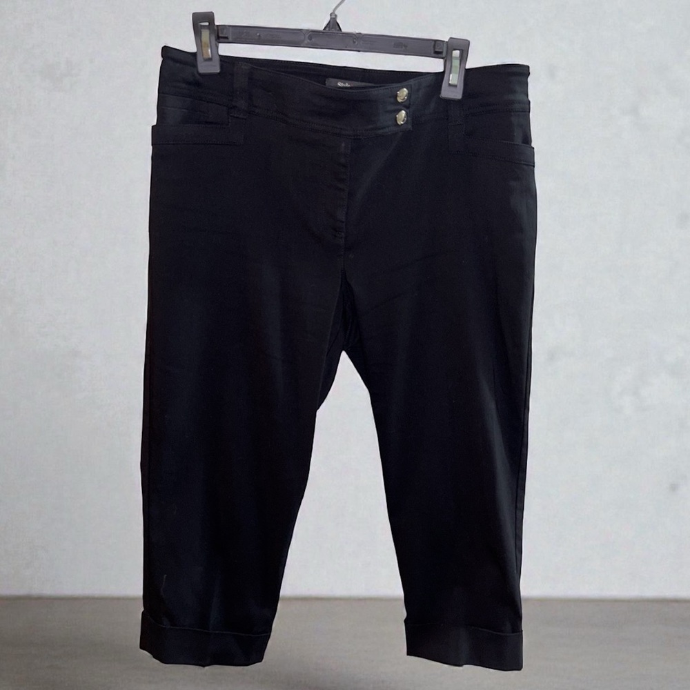 Style & Co. Black Petite Stretch Capris Pants